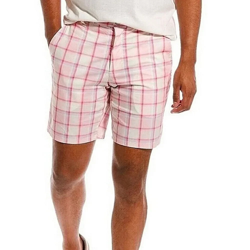 New Rag & Bone New York Perry Pink Multi Paperweight Chino Shorts 30